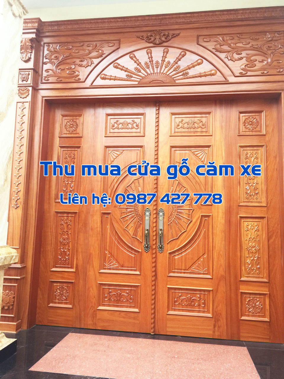 thu mua cửa gỗ căm xe