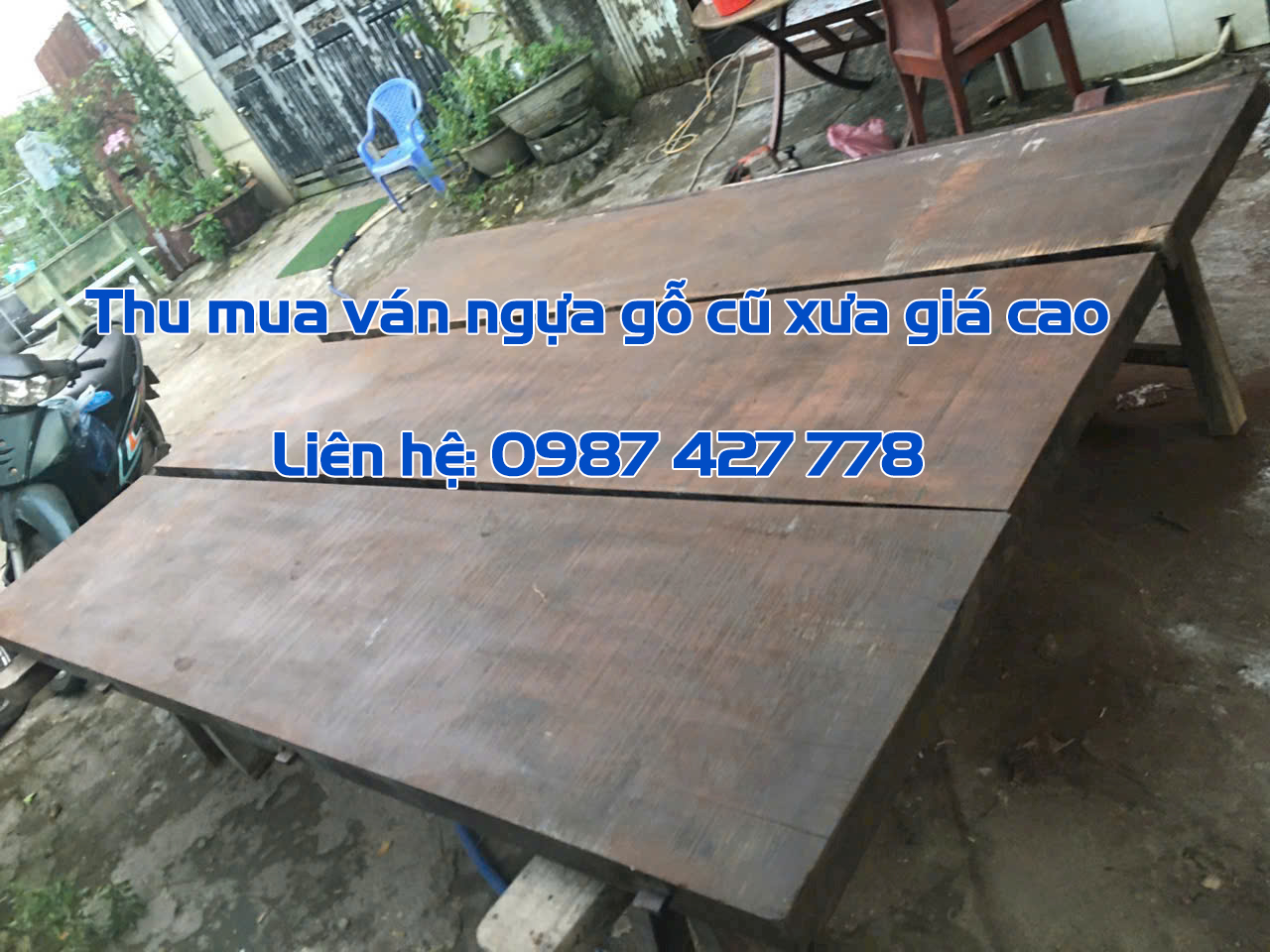 Thu mua ván ngựa gỗ, sập ngựa gỗ, chiếu gỗ cũ xưa giá cao
