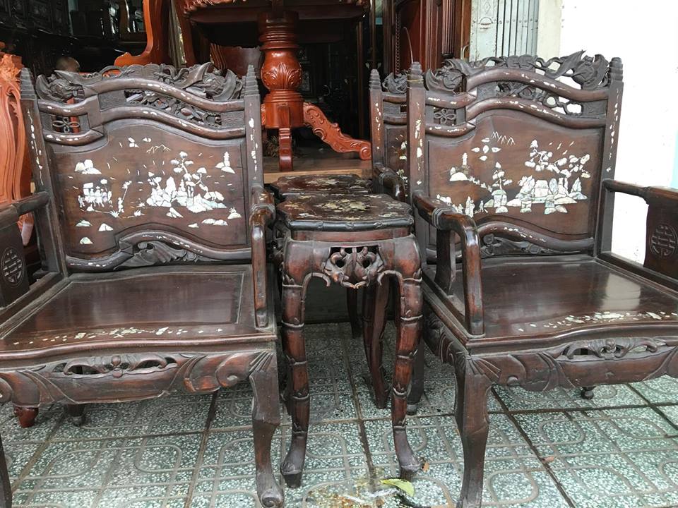 thu mua bộ bàn ghế gỗ xưa tại TpHCM