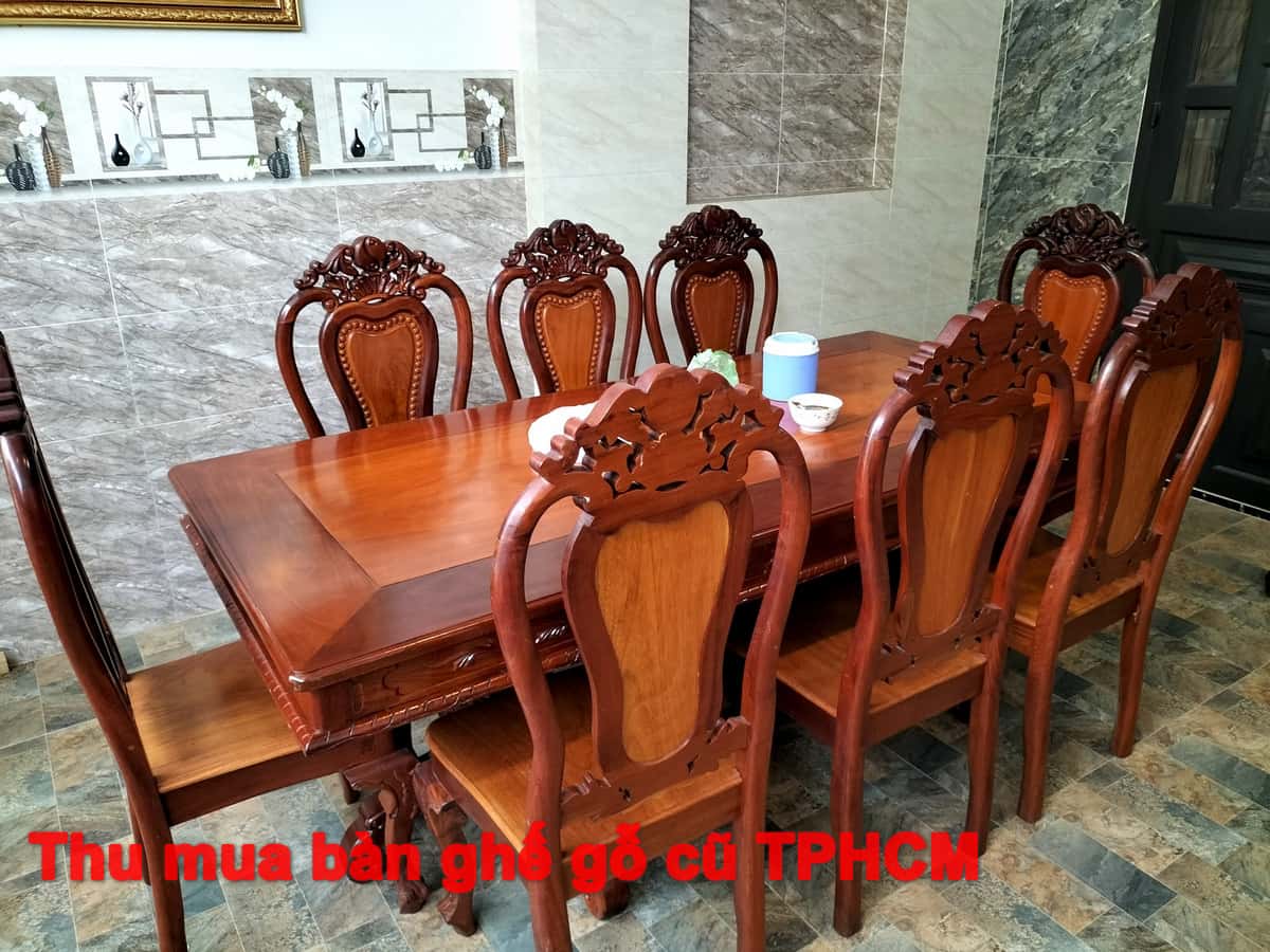 Thu mua bàn ghế gỗ cũ TPHCM giá cao