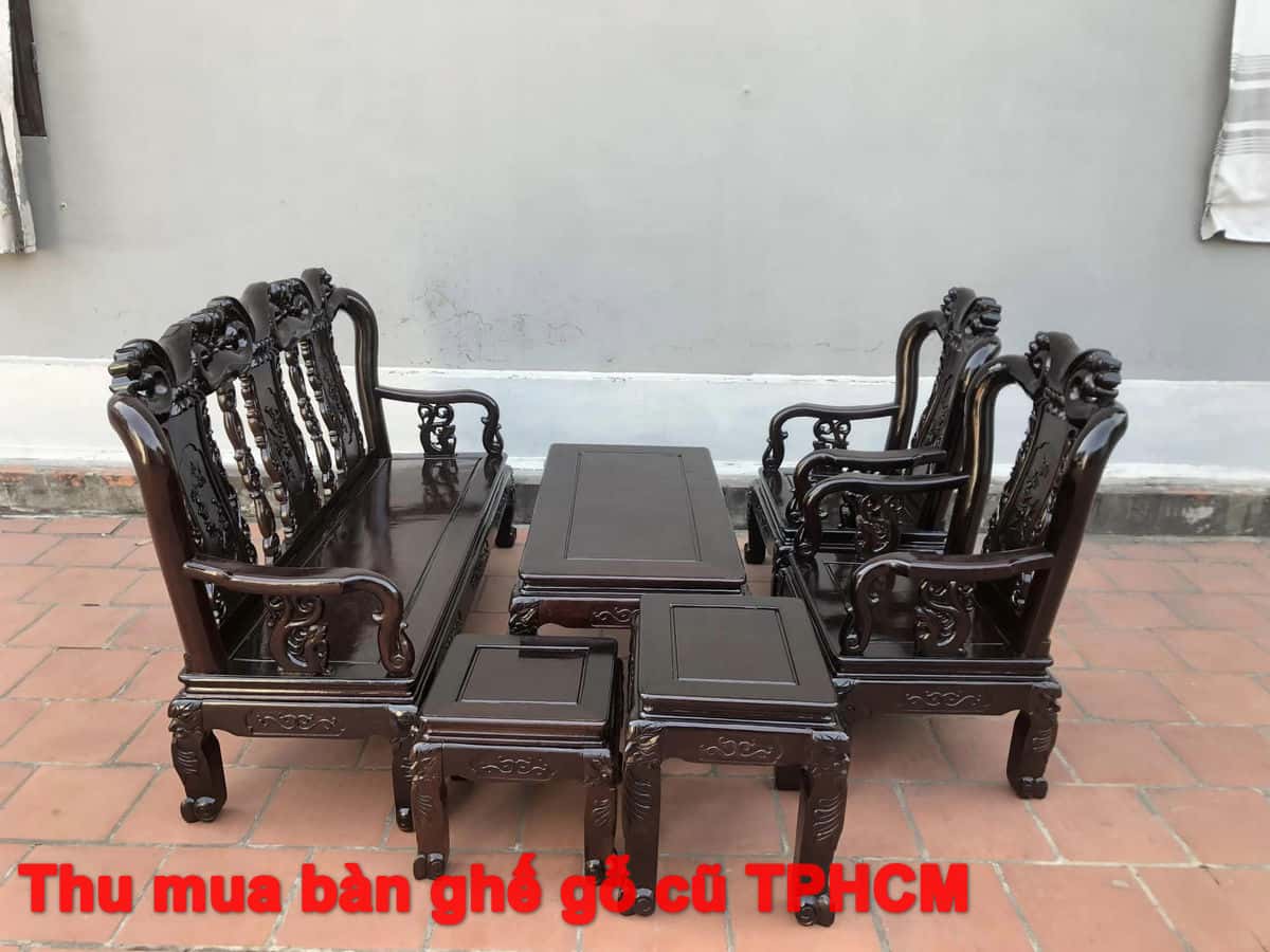 Thu mua bàn ghế gỗ cũ TPHCM mức giá cao
